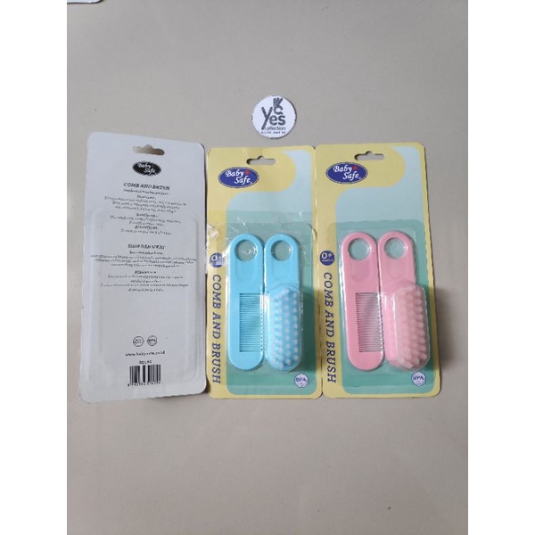 Baby Safe Comb &amp; Brush BPA Free Sisir Sikat Halus Lembut 0 Bulan Newborn Bayi Baru Lahir Cewek Cowok Babysafe