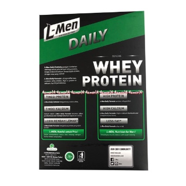 L-Men Daily 250gr Whey Protein Rasa Dark Choco High Protein Susu Lmen Konsumsi Sehari hari Coklat Susu Nutrisi Untuk Pria Badan lebih Berotot L Men Daili 250 gram