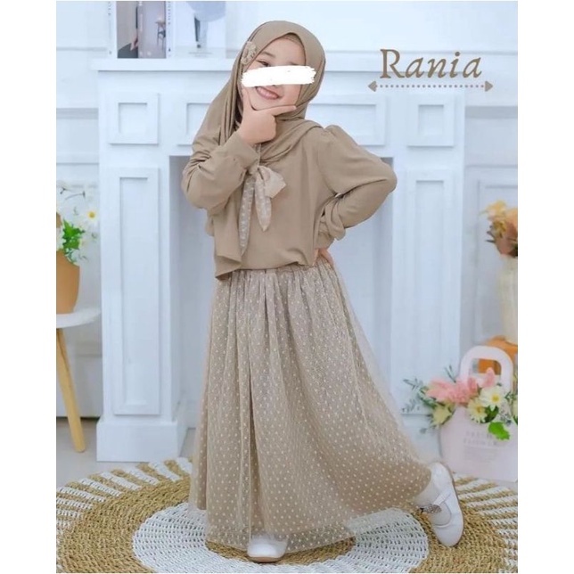 Rania kids Series Gamis anak Perempuan Terbaru Ukuran Usia 3 sampai 12 tahun