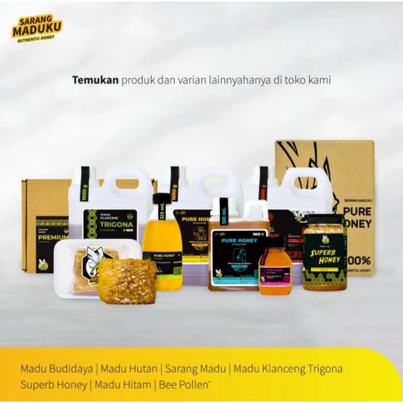 

Madu Murni Nektar Bunga Asli 100% Alami - Sarang Maduku - 325 ml