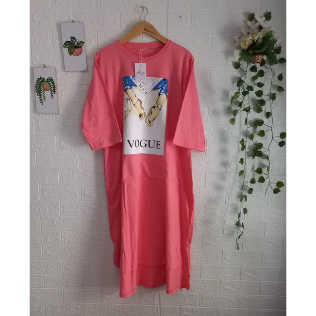 [COD] Kaos Midi Wanita OVERSIZE tangan 7/8 Bahan Katun Combed 20s Premium