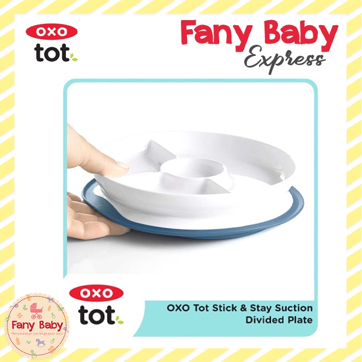 OXO TOT STICK &amp; STAY SUCTION DIVIDED PLAT