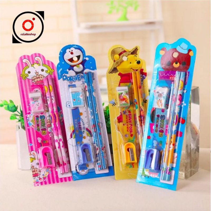 

A0115 - Alat Tulis Set Mini 5in1 Pensil Set Karakter