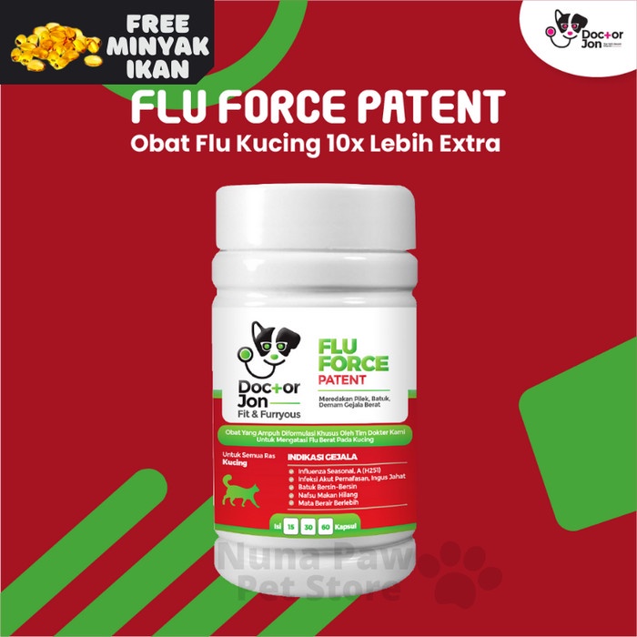 Vitamin Dr Jon Flu Force Patent Vitamin Kucing Batuk Pilek Obat Sakit