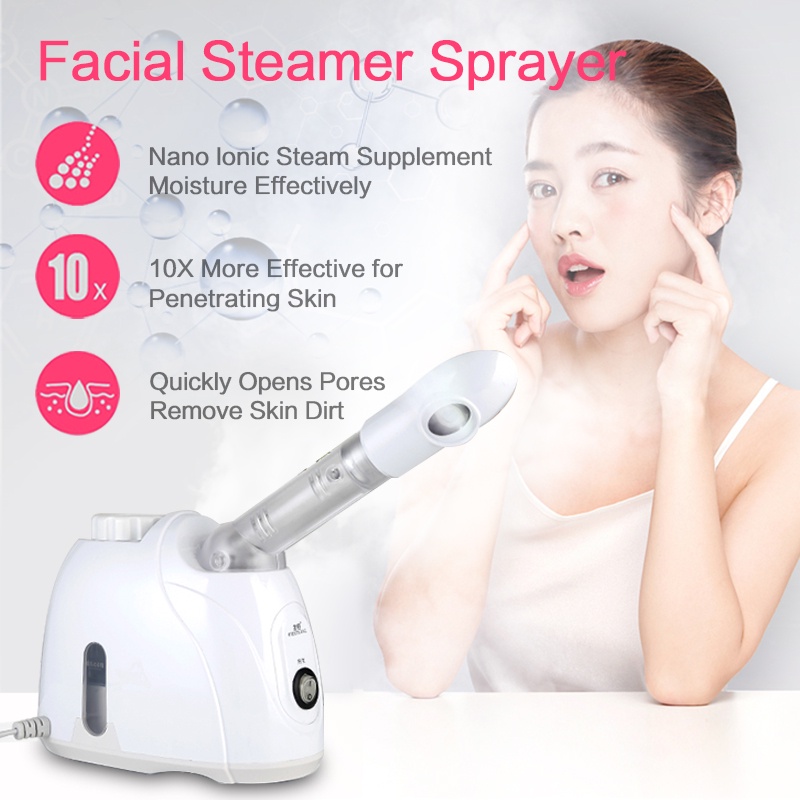 Alat Uap Wajah Steamer Wajah Hot Alat Uap Eajah Face Sauna Facial Steamer Humidifier Whitening Moisturizing Wajah