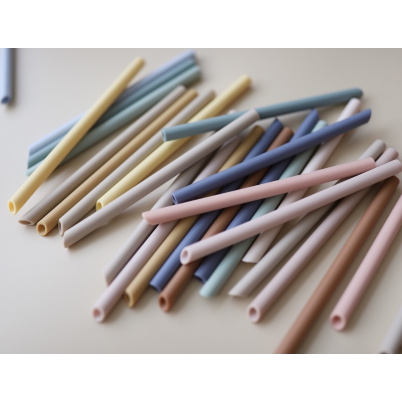 Mellow Silicone Straw - Straw Reusable 10pcs Sedotan Anak Bayi Straw Silicone Straw Pack of 10 Silikon Aksesories Gelas Bayi