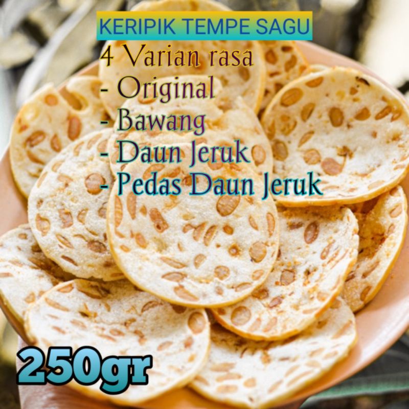 KERIPIK TEMPE SAGU 250gr Asli Made In Garut 4 Varian Rasa