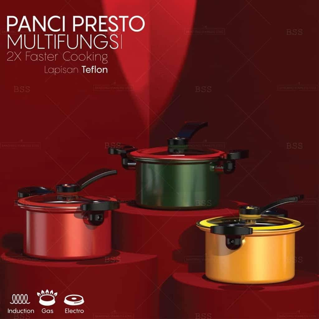 Panci Presto 3.5 Liter Pressure Cooker Pot Anti Lengket