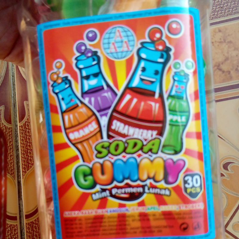 Permen Lunak Viral Eceran Aneka Rasa Buah Bola Mata Gumdrop Botol Soda Mix