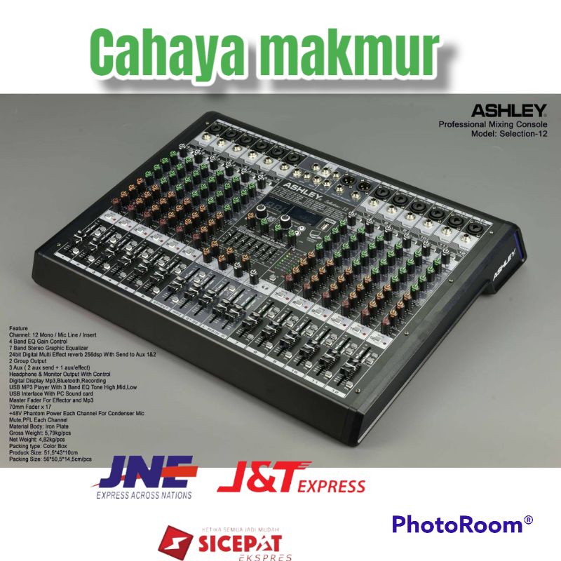 MIXER ASHLEY SELECTION 12 /SELECTION12
GARANSI RESMI ASHLEY 1 TAHUN