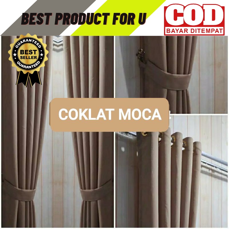 Gorden Blackout Import Polos Premium Abu Coklat Kuning Pink Hijau Merah Ungu