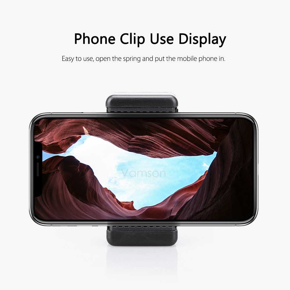 [BISA COD] JLNONLNJKT Vamson Clip Clamp Mount 360 Rotary Smartphone Holder for GoPro - VP512