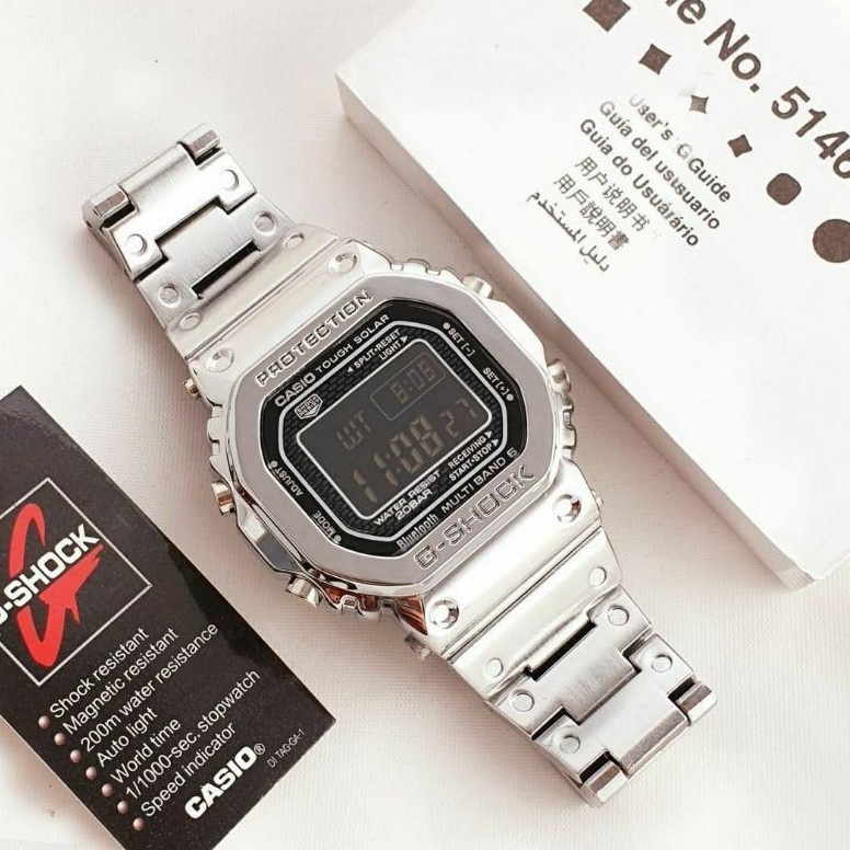 Jam Tangan Watch G-Shock GMB 5000 Gshock Digital Time Rantai Stainless