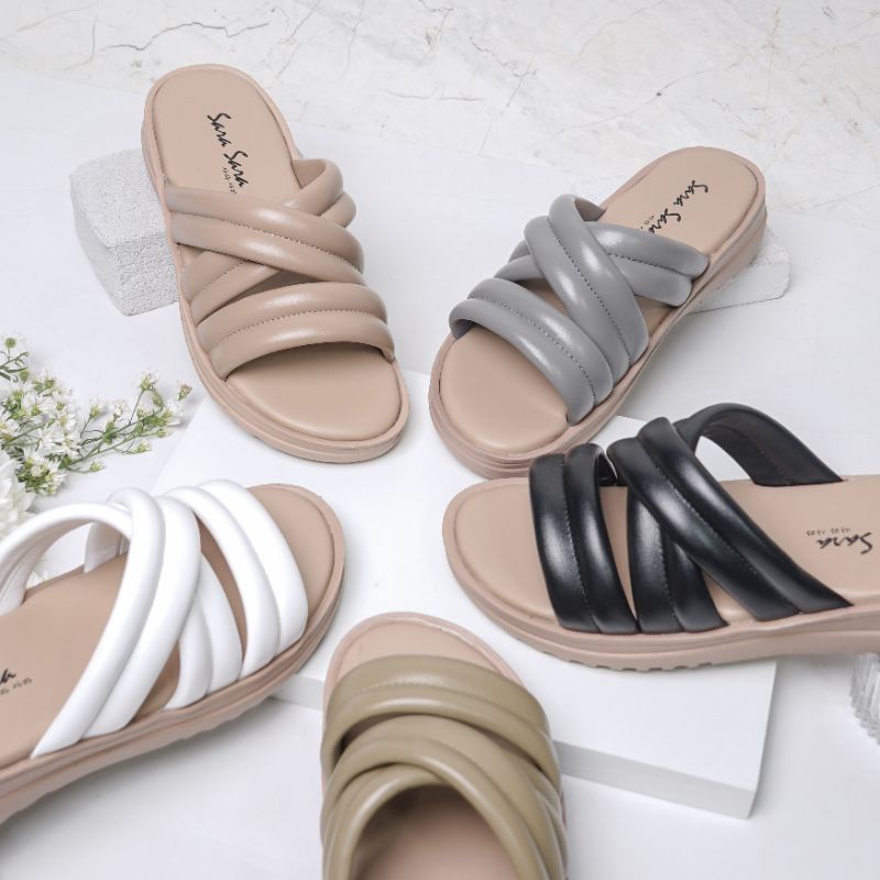 sara sara deka/sandal wanita wedges sara sara deka