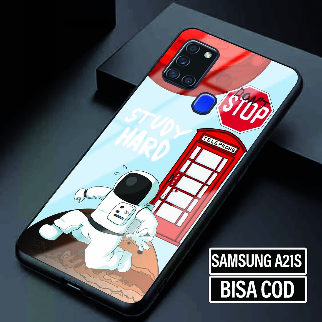 Case Glossy Samsung A21S - Softcase Samsung A21S - Fashion Case Motif [ Astronasa ] - Kesing Samsung
