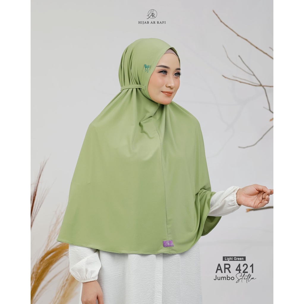 Jilbab Hijab Instan Terbaru Arrafi AR 421 Jumbo Kerudung Bergo Instan Arrafi