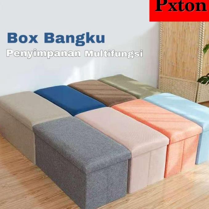 Storage Box Kursi Penyimpanan Serbaguna Organizer Box Kursi Box Lipat