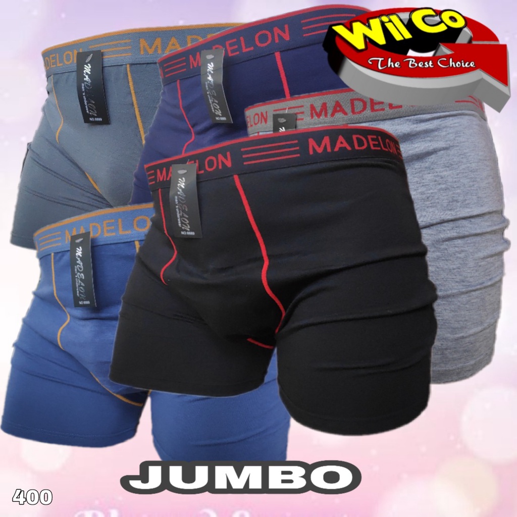 K400 - [Harga Per 1 Potong] JUMBO CELANA DALAM [BOXER] PRIA MADELON SIZE 3XL