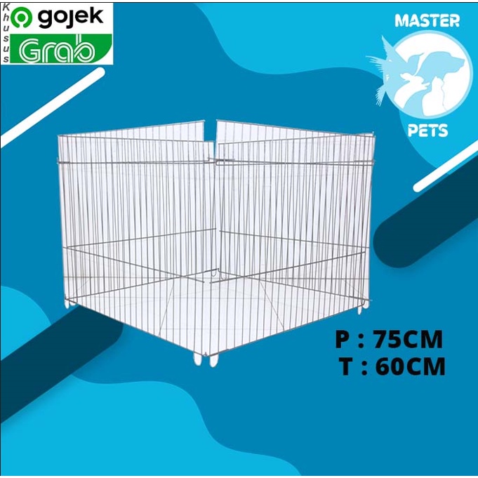 Kandang pagar kelinci kucing anjing Murah 75 x 60 CM PERLEMBAR