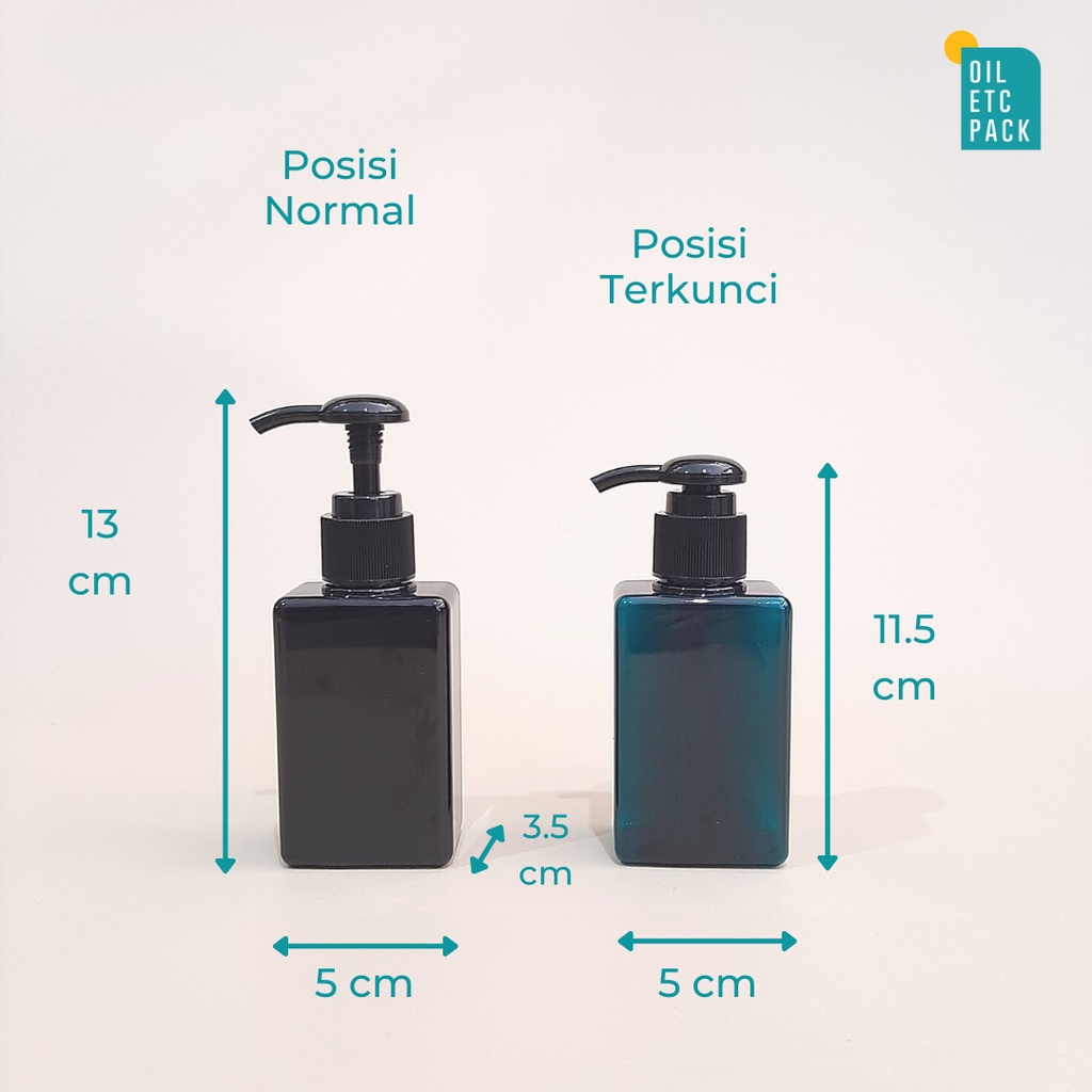 Botol Pump Plastik 100ml Aesthetic / Tempat Refill Kosong Sabun Mandi Cair, Cuci Tangan, Hand Sanitizer, Lotion / Travel Kit Dispenser