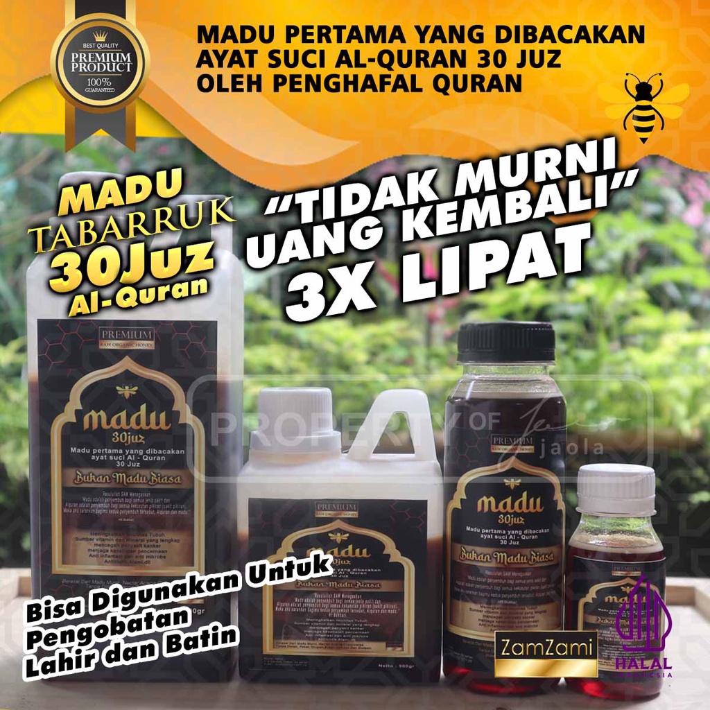 

Madu Asli Murni - Madu Tabarruk 30 Juz Al-quran Raw Pure Original Honey