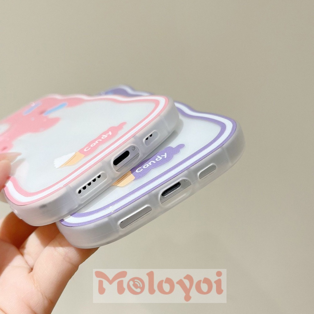 Casing Softcase TPU iPhone 11 14 12 13 Pro MAX 7 8 6 6s 14 Plus X XR XS MAX SE 2020 Aksen Macaron