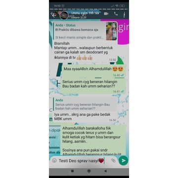 NATURAL DEODORANT SPRAY TAWAS HERBAL (NON PARFUM) DEODORANT ANTI BAU BADAN HASYI HERBAL
