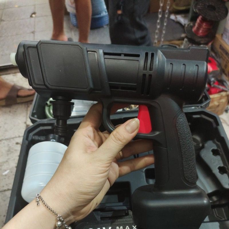 mesin cuci motor baterai 21volt / jet cleaner cordless 21volt