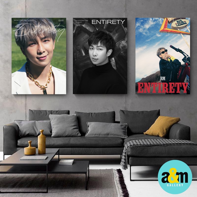 Poster Kayu RM RAP MONSTER BTS ENTIRETY VERSION I Hiasan Dinding Dekorasi Kamar I Poster Kayu K-POP Dekorasi Kamar - A&amp;M