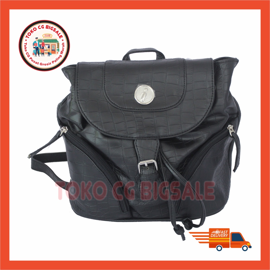 TOKOCGBIGSALE TAS WANITA IFA BACKPACK MIKAYLA 34 BLACK SERIES