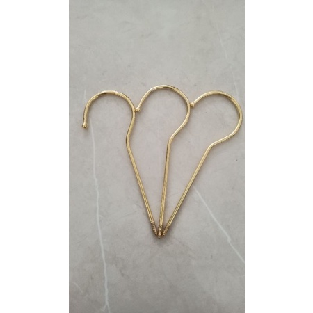 Gantung Hook kawat Gold/ Kawat Gantungan KAYU ( Harga 1 biji)