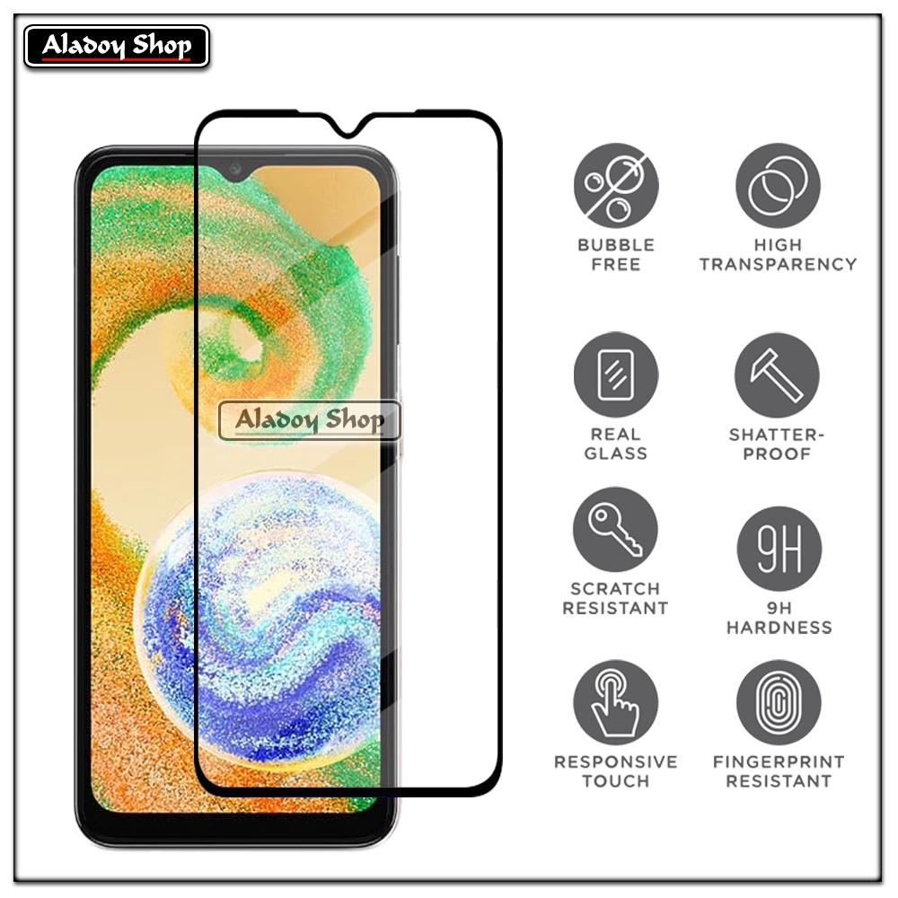 PAKET 2 IN 1 Tempered Glass Layar Samsung A04S 2022 + Skin Carbon Film 3D