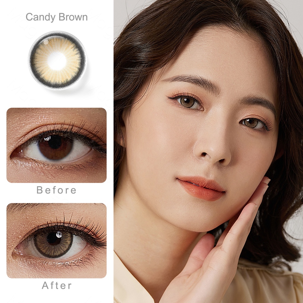 （COD)Softlens minus (-1.00 s/d -6.00) /Magister Softlens/ diameter 14.50 MM soflen minus grey/brown Softlens