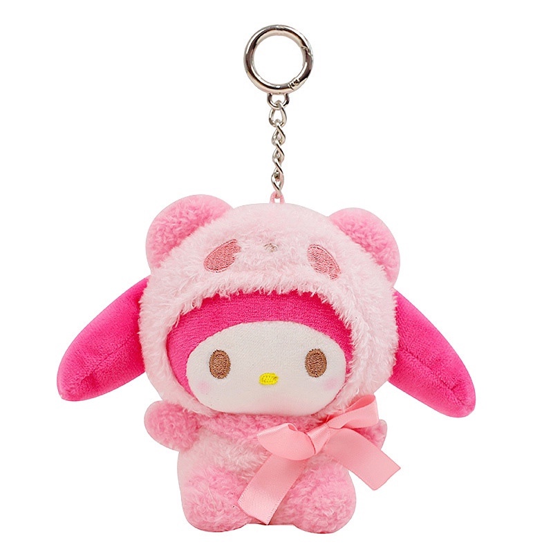 Sanrio Gantungan Kunci Bentuk Boneka Plush Anime Hello Kitty Ukuran 12cm