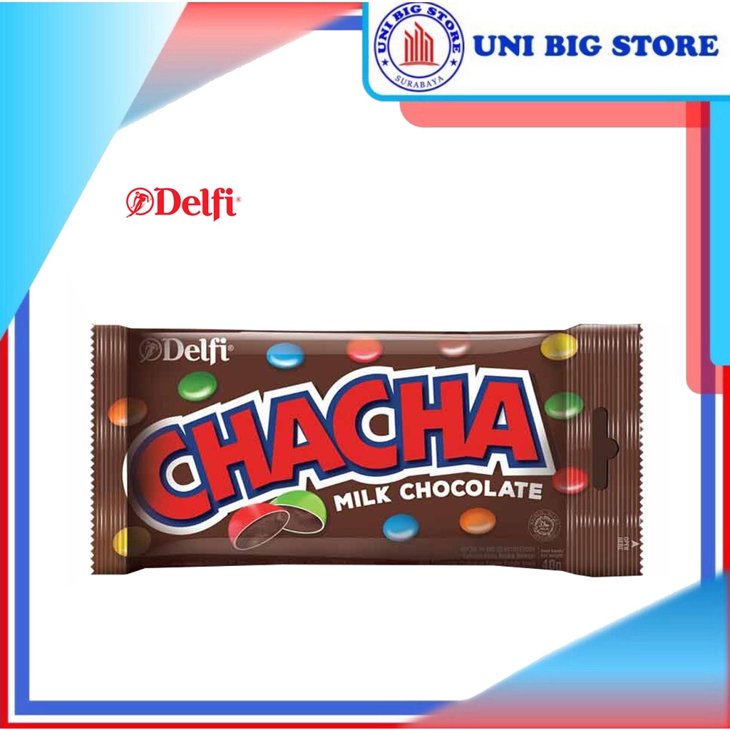 

Delfi Cha Cha Milk Chocolate 40 gr Cokelat Susu Aneka Warna Coklat Chacha