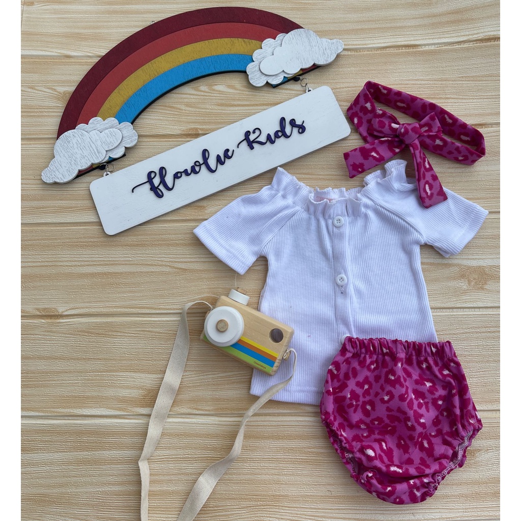 Set Baby leopard Newborn jumper leopard import