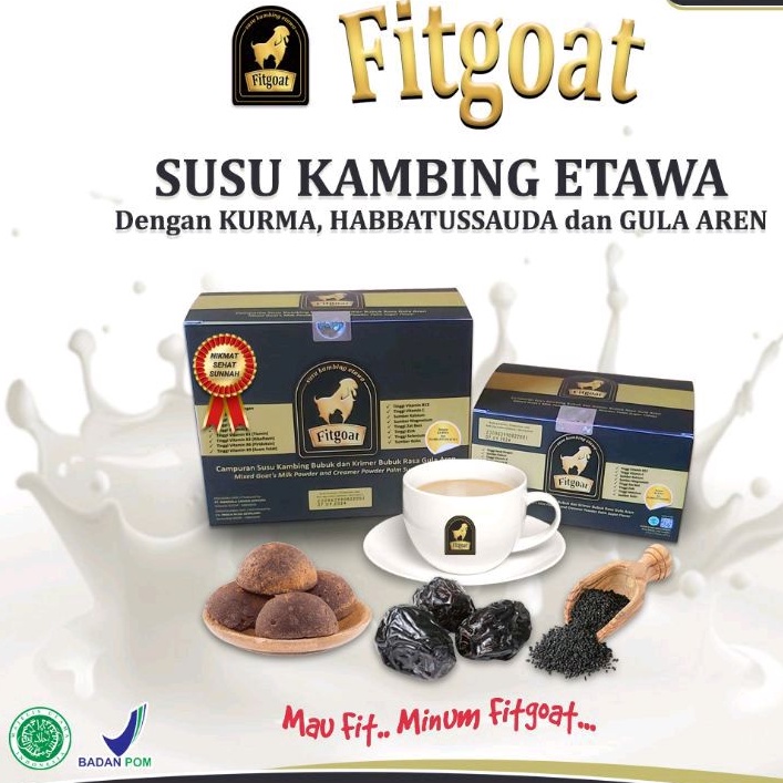 

Susu Kambing Fitgoat dengan Kurma, Habbatussauda dan Gula Aren