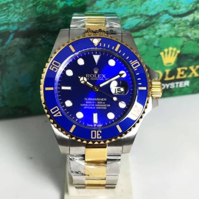 ROLEX Jam Tangan Pria Rantai Tanggal Aktif | Jam Tangan Cowo anti air Full set Terlaris