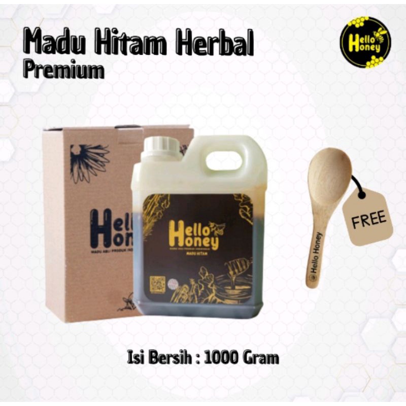 

Madu Hitam Herbal 1Kg Hello Honey