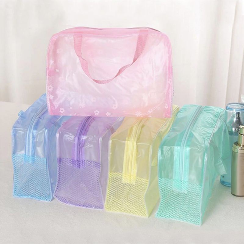 Tas Kosmetik Tempat Penyimpanan Kosmetik PVC Alat Mandi Travel