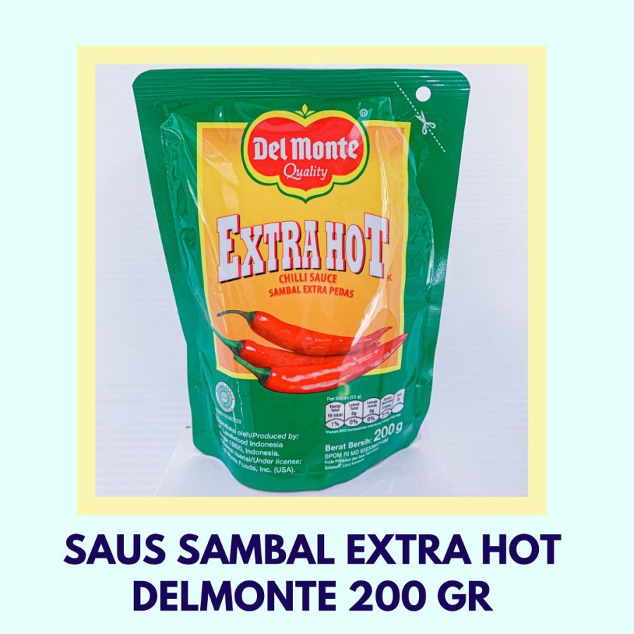 Saus Sambal Extra Hot Delmonte / Saos Sambal Del Monte 200 gr