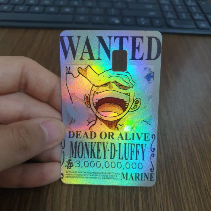 

Sticker Skin ATM / Debit Hologram CH0003 - One Piece - Bounty Luffy