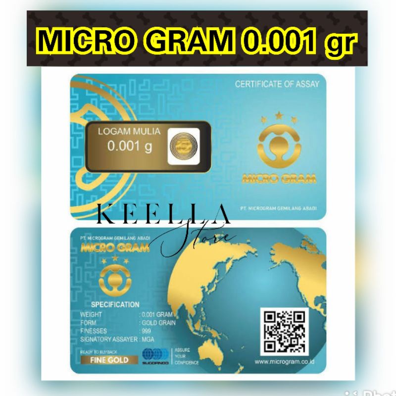 Microgram Micro gram logam mulia emas mini antam dealer resmi