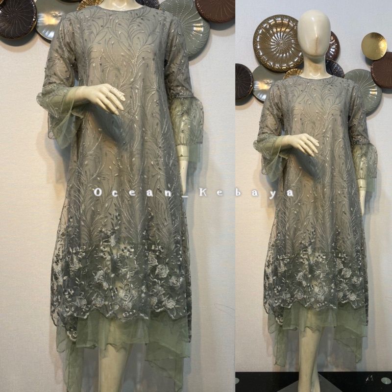 KEBAYA MIDI DRESS TERBARU - MINI DRESS KONDANGAN - KEBAYA MIDI - DRESS BRUKAT TULLE - KEBAYA