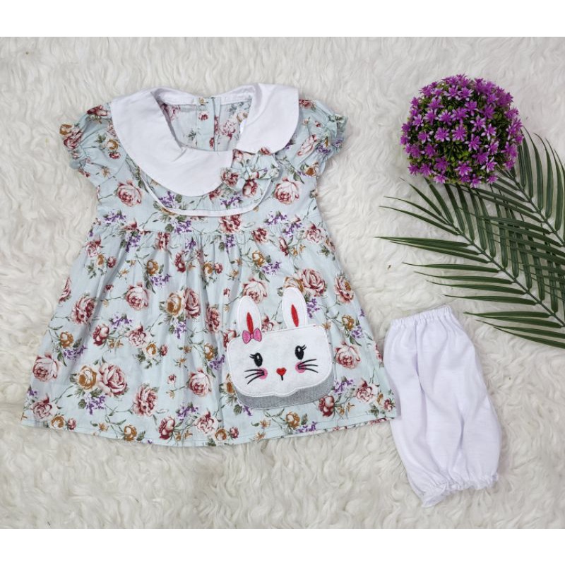 Baju bayi perempuan set dress baby girl