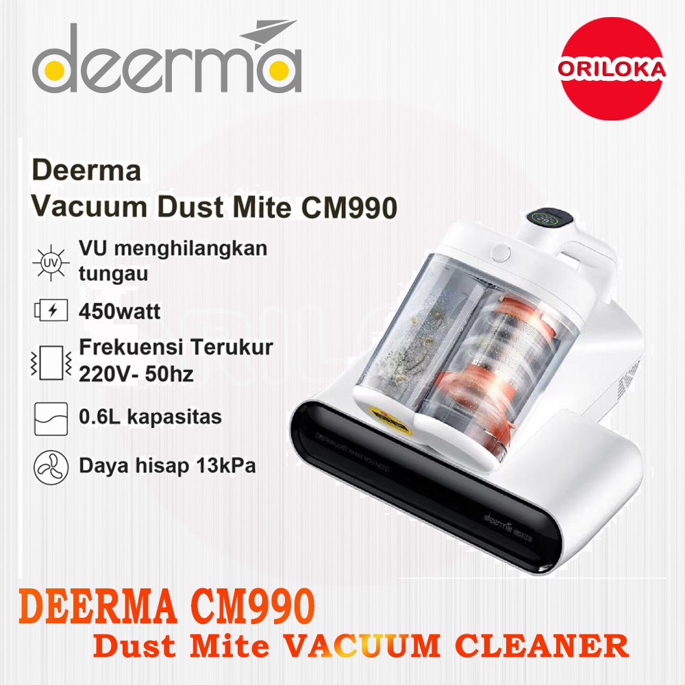 Deerma CM990 UV Dust Mite Vacuum Cleaner / Vacuum Tungau - Garansi