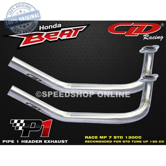 Leher Pipa Header Knalpot P1 Honda Beat Karbu Beat Fi New 130Cc Cld