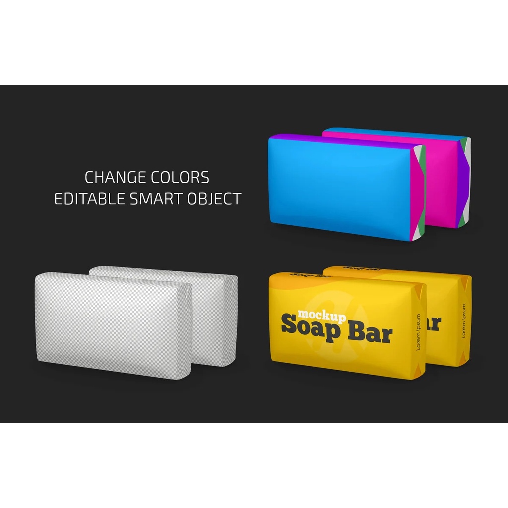 Matte Soap Bar Package Mockup Set