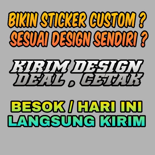 Custom Cutting Sticker - Bikin stiker custom suka suka (WAJIB BACA DESKRIPSI)