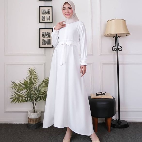 Gamis Terbaru 2023 Gamis Busui Gamis Modern Gamis Umroh Putih Gamis Manasik Haji Gamis Busui Maxy Dress Gamis Polos FH17